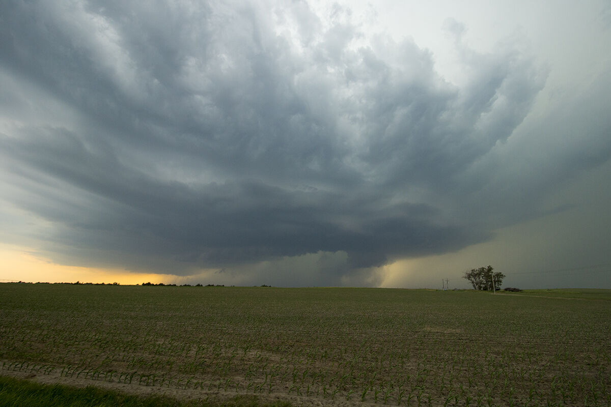 Supercell north of Brady
